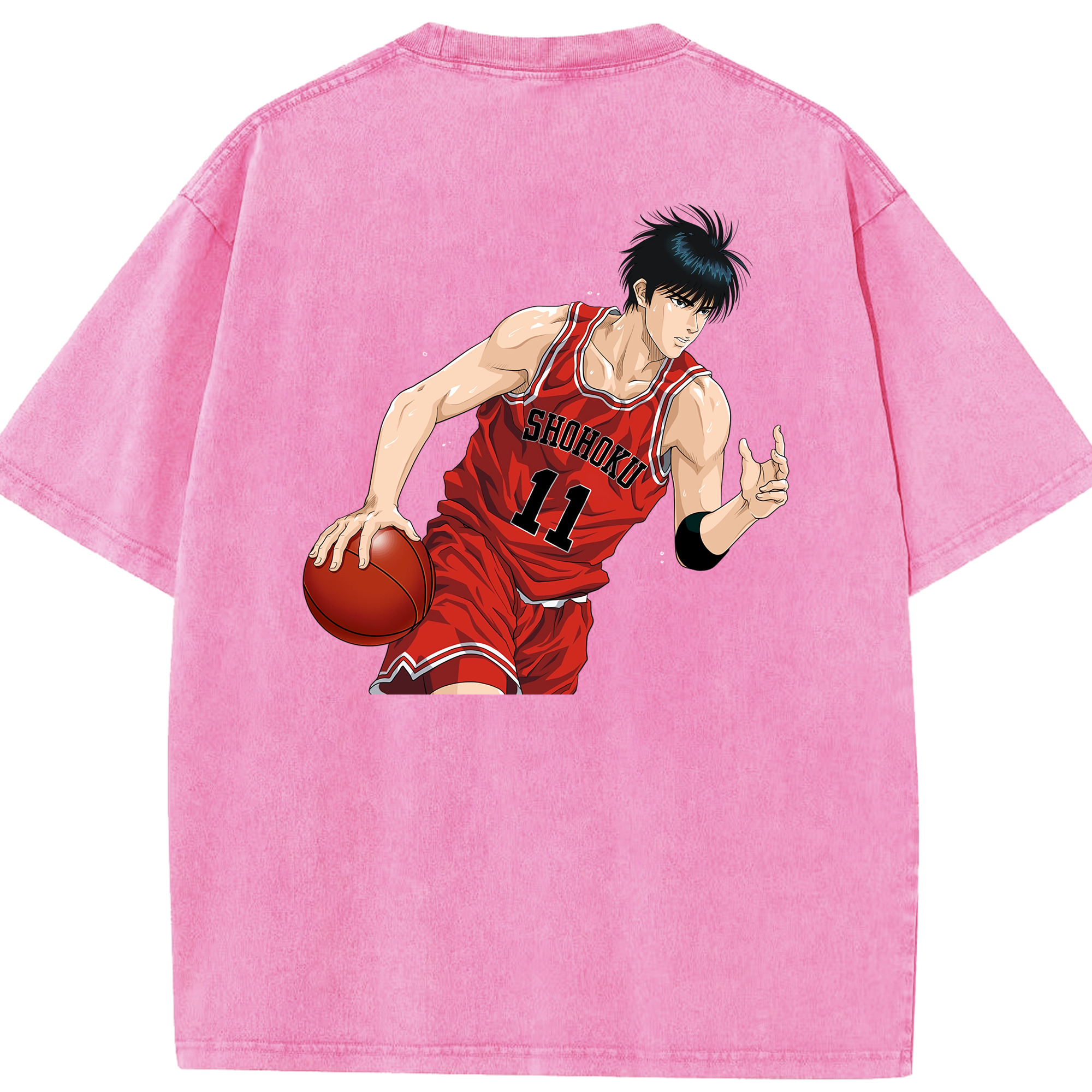 （画像用） SLAM DUNK／スラムダンク 綿100% ヴィンテージ風 半袖Tシャツ（背面プリント）